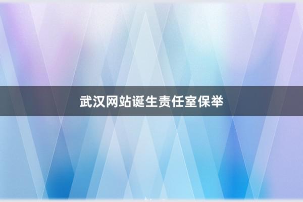 武汉网站诞生责任室保举